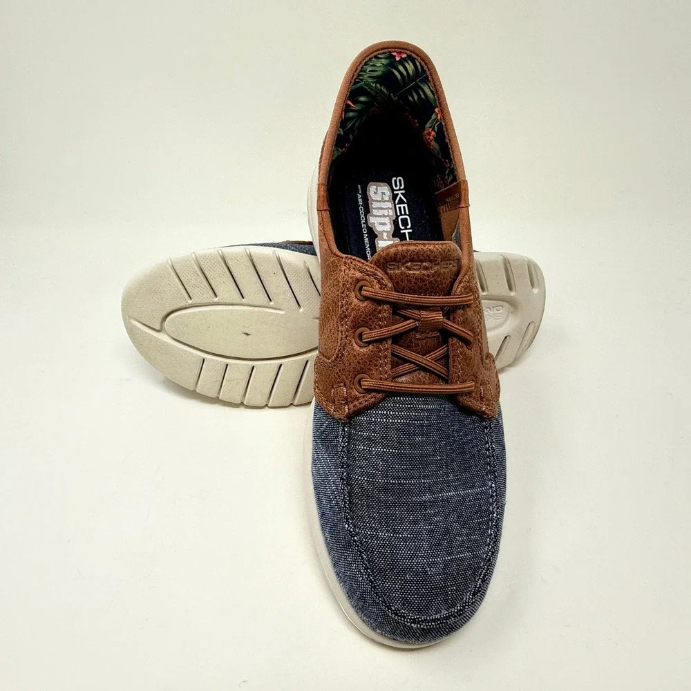 Skechers Hands Free Slip-ins On-the-GO Ideal Navy Blue Boat Shoes Women's 7.5